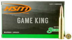 HSM Hunting Shack Game King .338 Lapua Magnum Spitzer Boat Tail, 215 Grain (20 Rounds) - 338LAP14N