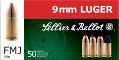 Magtech Ammunition 9mm Full Metal Jacket, 115 Grain (50 Rounds) - SB9A