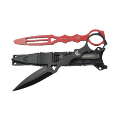 Benchmade SOCP Fixed Knife, 3.22" Skeletonized Dagger Coated Black Plain Blade - 176BK-COMBO