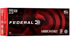 Federal Cartridge American Eagle Target .223 Remington Jacketed Hollow Point, 50 Grain (20 Rounds) - AE223G
