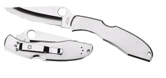 Spyderco Endura Manual Folding Knife, 3.75" Clip-point Vg-10 Serrated Blade (Stainless Steel Handle) - C10S