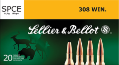 Magtech Ammunition Hunting Soft Point Cut-Through Edge .308 Winchester/7.62 NATO SPCE (Soft Point Cut-through Edge), 180 Grain (20 Rounds) - SB308F