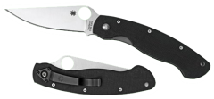 Spyderco C36 Manual Folding Knife, 4" Modified Clip-point Cpm-S30V Plain Blade (G10 Black Handle) - C36GPE