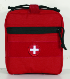 Hook n Loop Medical Pouch Color: Red