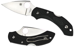 Spyderco Dragonfly Manual Folding Knife, 2.25" Clip-point Vg-10 Plain Blade (Fiberglass Reinforced Nylon Black Handle) - C28PBK2