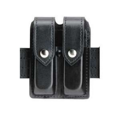 Boston Leather Shoulder Strap W/ D Ring in Black Basket Weave