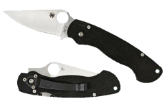 Spyderco C81 Manual Folding Knife, 3.4" Clip-point Cpm-S30V Plain Blade (G10 Black Handle) - C81GP2