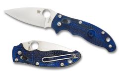 Spyderco Manix 2 Manual Folding Knife, 3.37" Drop-point Plain Blade (CTS BD1 Handle) - C101PBL2