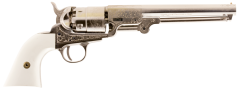 Traditions FR185117 Revolver 44 Black Powder 7.375" Hammer/Blade Simulated Ivory Stk