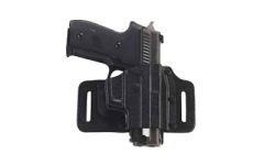 Galco International Tacslide Right-Hand Belt Holster for Glock 43 in Black Leather Steerhide/Kydex - TS800B