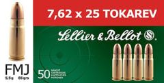 Magtech Ammunition Training  7.62X25 Tokarev Full Metal Jacket, 85 Grain (50 Rounds) - SB762TOK