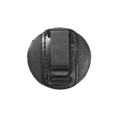 Gould & Goodrich Round Clip-On Badge Holder in Black - B407