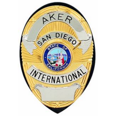 Aker Leather Clip-On Shield Badge Holder in Black - A591-BP
