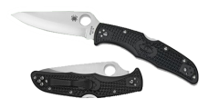 Spyderco Endura Manual Folding Knife, 3.75" Clip-point Vg-10 Plain Blade (Fiberglass Reinforced Nylon Handle) - C10PBK