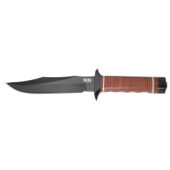 SOG Bowie 2.0 Fixed Knife, 6.4" Clip-point Blade - S1T-L