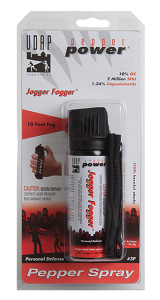 UDAP 3P Jogger Fogger Pepper Spray 1.9oz/11g 10 Feet Fog Spray Black