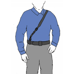 Gould & Goodrich Shoulder Strap in Black Plain - B99-44BR