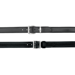 Aker Leather Reinforced Dress/Gun Lined Belt in Black - 36