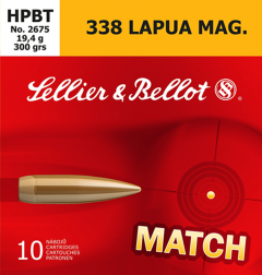 Magtech Ammunition Match Grade .338 Lapua Magnum Boat Tail Hollow Point, 300 Grain (10 Rounds) - SB338LMB