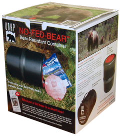 UDAP BRC No-Fed-Bear Bear Resistant Food Container Black/Red 8"x10"