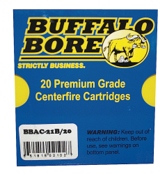 Buffalo Bore Ammunition 10mm Jacketed Hollow Point, 180 Grain (20 Rounds) - 21B/20