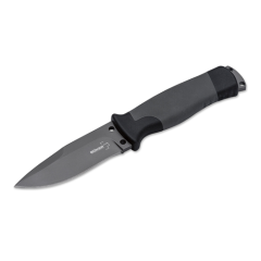 Boker Plus Outdoorsman Fixed Knife, 3.75" Drop-point Titanium Finished 12C25 Blade (CFC Handle) - 02BO004