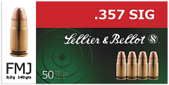 Magtech Ammunition .357 Sig Sauer Full Metal Jacket, 140 Grain (50 Rounds) - SB357SIG