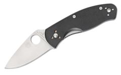 Spyderco Persistence Manual Folding Knife, 2.75" Clip-point 8Cr13Mov/Satin Plain Blade (Black G10 Handle) - C136GP