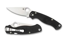 Spyderco ParaMilitary 2 Manual Folding Knife, 3.438" Clip-point Cpm-S30V With Black Dlc Plain Blade (Black G10 Handle) - C81GPBK2