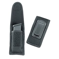 Uncle Mike's Single Magazine Case w/Belt Clip in Black Textured Nylon - 8824