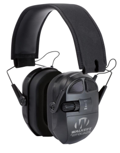 Walkers Game Ear GWPXPMQB Ultimate Series Power Muff Quads Black Earmuff 27 dB