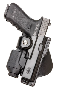 Fobus USA Roto Paddle Right-Hand Paddle Holster for Glock 19, 23, 32/Ruger American in Black (W/ Light or Laser) - GLT19RP