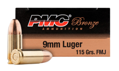 PMC Ammunition Battle Pack 9mm Full Metal Jacket, 115 Grain (300 Rounds) - 9ABP